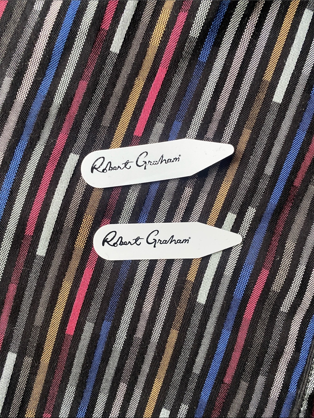 Robert Graham Sheperd Multicolor Stripe Flip Cuff Dress shirt 2XL